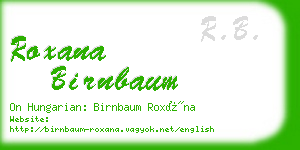 roxana birnbaum business card
